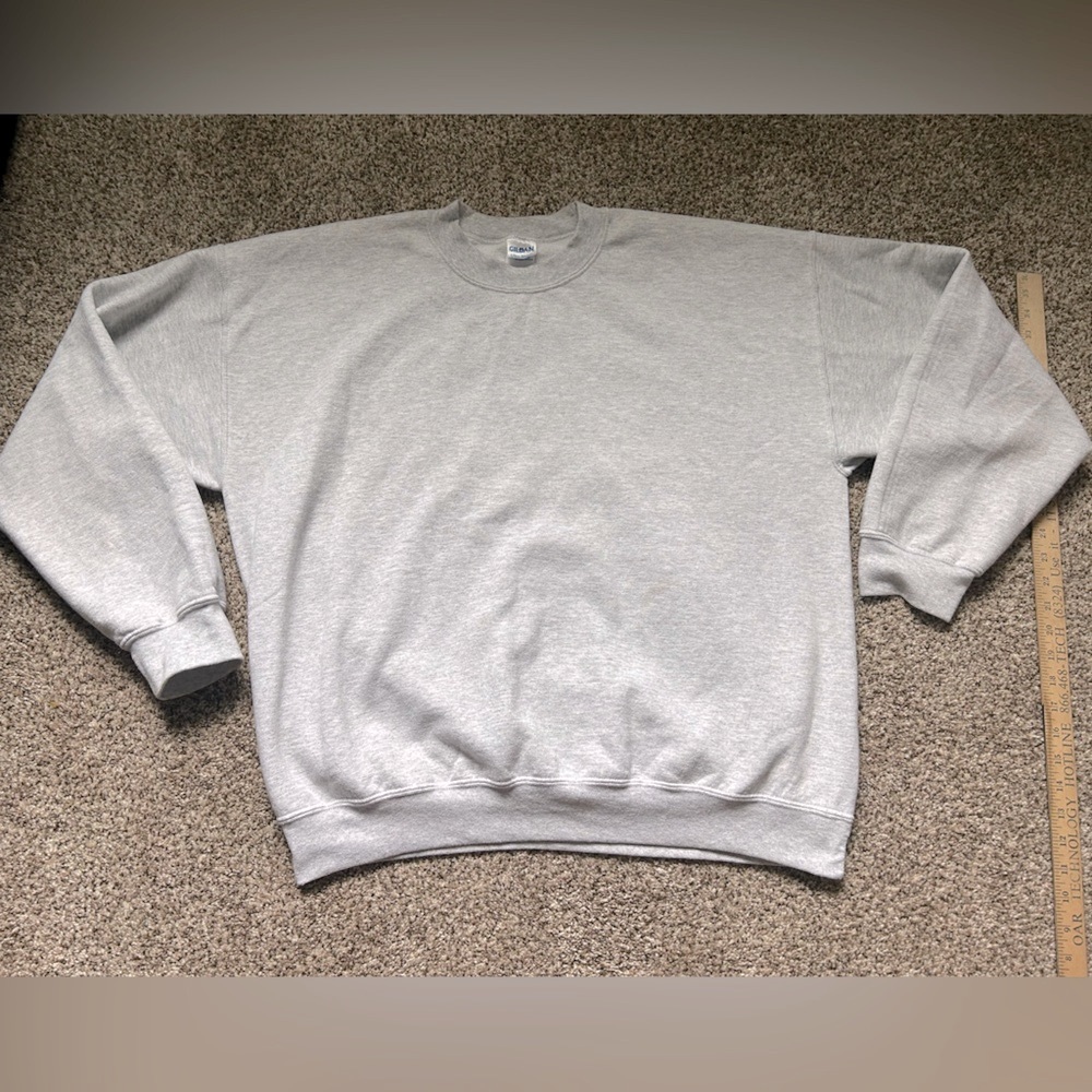 Vintage Grey Cropped Crewneck Sweatshirt